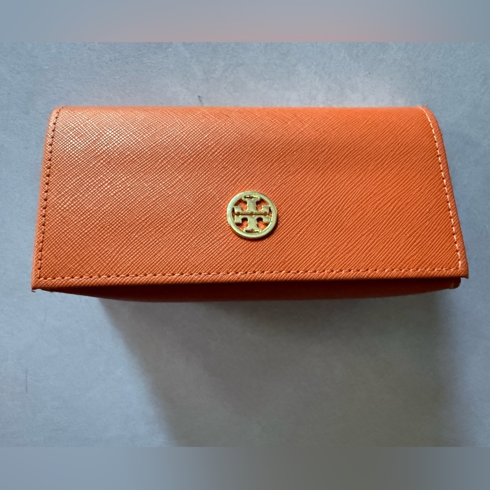 Tory Burch Orange Leather Sunglasses Case
